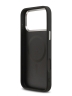 Guess для iPhone 17 Pro чехол PU Grained leather Classic metal logo & Camera Hard Black (MagSafe)