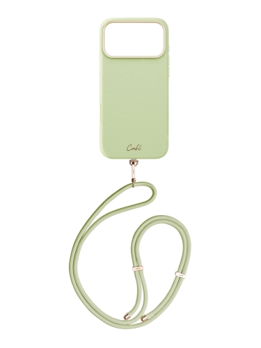 Uniq для iPhone 17 Pro Max чехол COEHL Strap series Mirelle Lint Green (MagSafe)