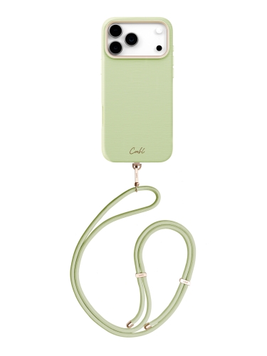 Uniq для iPhone 17 Pro Max чехол COEHL Strap series Mirelle Lint Green (MagSafe)
