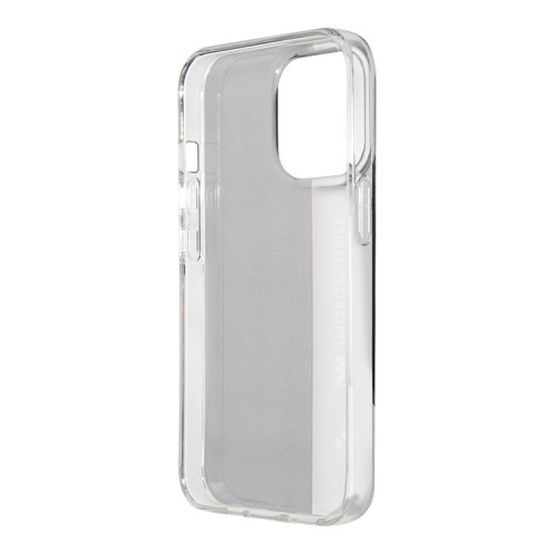 Чехол BMW Motorsport Tricolor Vertical Hard Transparent для iPhone 13 Pro, черный