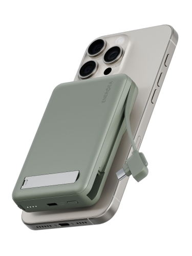 Energea аккумулятор MagPac PRO Plus, 10000W Magsafe QI2 15W USB-C 20W with cable and Stand Sage