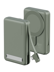 Energea аккумулятор MagPac PRO Plus, 10000W Magsafe QI2 15W USB-C 20W with cable and Stand Sage