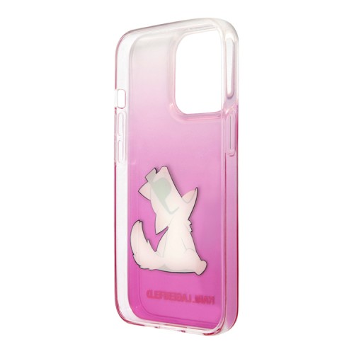 Чехол Karl Lagerfeld Choupette Fun Hard Gradient для iPhone 13 Pro, розовый