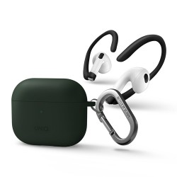 Чехол Uniq NEXO Liquid silicone +carabin +Sports ear hooks для AirPods 3 (2021), зеленый
