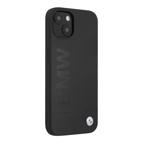 Чехол BMW Signature Liquid Silicone Laser logo для iPhone 13, черный (Magsafe)