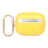 Чехол Guess Translucent Palm Tree с карабином для Airpods Pro, желтый