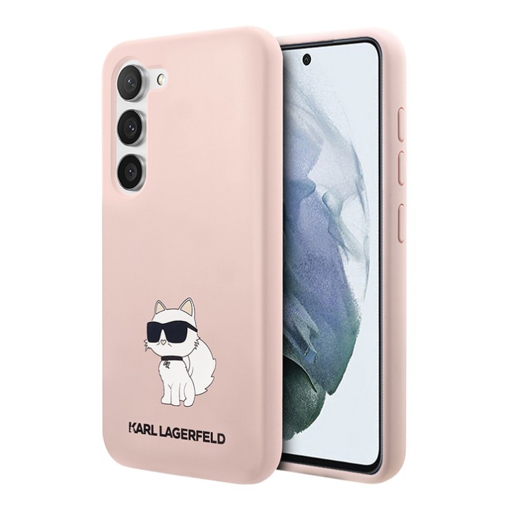 Чехол Lagerfeld Liquid silicone NFT Choupette Hard для Galaxy S23 Plus, розовый