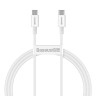Кабель Baseus Superior Series Fast Charging Data Cable USB-C на USB-C 100W (1 метр), белый