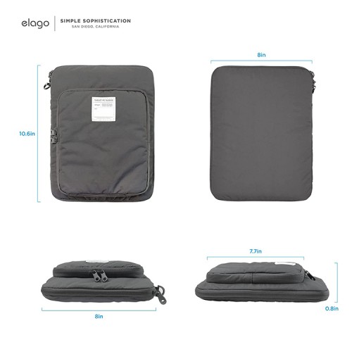 Elago для планшетов до 11" чехол LapTop Pocket Sleeve Dark Grey