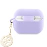 Guess для Airpods 3 чехол Liquid silicone 3D Logo with 4G Diamond charm Purple