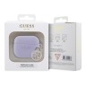Guess для Airpods 3 чехол Liquid silicone 3D Logo with 4G Diamond charm Purple