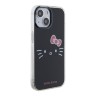 Hello Kitty для iPhone 15 чехол PC/TPU Kitty Face Hard Black