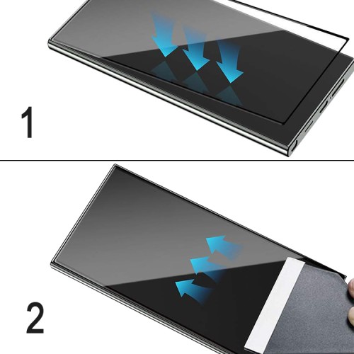 BlueO стекло для Galaxy S24 Ultra, 3D Curved Full AB Glue (полноклеевое) Black