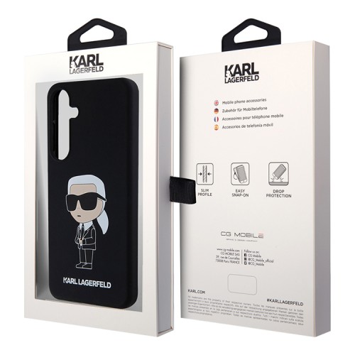 Karl Lagerfeld для Galaxy S24+ чехол Liquid silicone NFT Karl Ikonik Hard Black