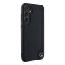 Mercedes для Galaxy S24+ чехол Leather Textured Wood Imitation Hard Black (MagSafe)