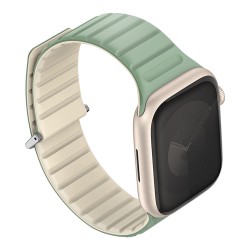 Uniq для Apple Watch 41/40/38 mm ремешок Revix EVO reversible Magnetic Soft Mint/Beige