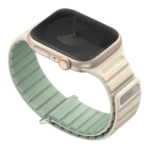 Uniq для Apple Watch 42-41-40 mm ремешок Revix EVO reversible Magnetic Soft Mint/Beige