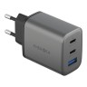 Сетевое зарядное устройство EnergEA Ampcharge GaN 65w, 2USB-C + USB-A PD/PPS/QC3.0, 65 Вт