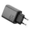 EnergEA СЗУ Ampcharge GaN65, 2USB-C + USB-A PD/PPS/QC3.0 total 65W Gunmetal