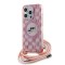 Karl Lagerfeld для iPhone 15 Pro чехол Crossbody PC/TPU NFT Karl & Choup Head Hard Pink (MagSafe) + Cord