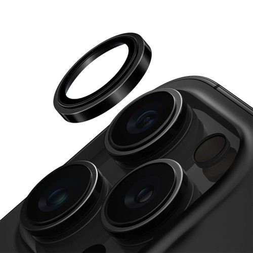 Uniq стекло для iPhone 16 Pro/16 Pro Max OPTIX Camera Lens PRIME Sapphire Stainless steel Black