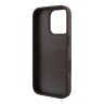 Guess для iPhone 16 Pro Max чехол PU кожа 4G Triangle Diamond logo Brown