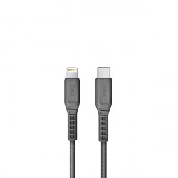 Кабель Uniq Flex strain relief MFi Lightning USB-C (0.3 м), серый