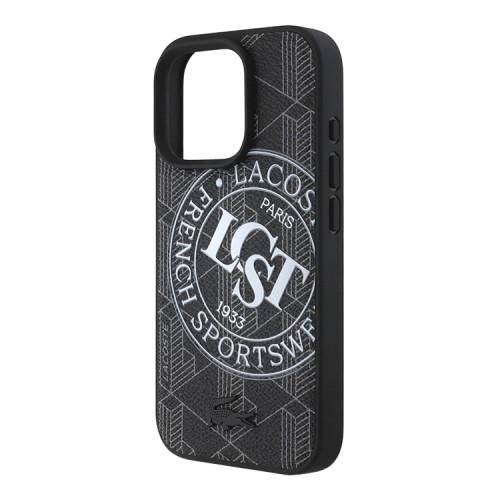 Lacoste для iPhone 16 Pro чехол PC/TPU&PVC Sportswear Black (MagSafe)