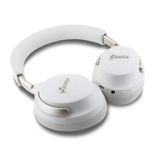 Guess наушники беспроводные накладные Bluetooth Headphones Sound Script Metal Logo ANC/ENC Beige