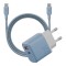 Energea СЗУ Bazic GoPort Velox Kit GaN35, USB-C+USB-A +кабель Weave USB-C to C 1.5m Bubblegum