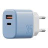 Energea СЗУ Bazic GoPort Velox Kit GaN35, USB-C+USB-A +кабель Weave USB-C to C 1.5m Bubblegum