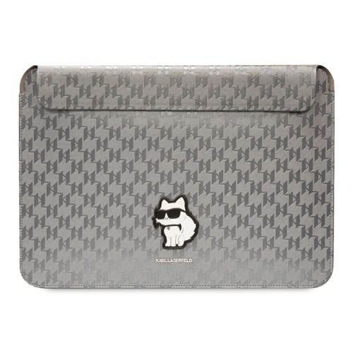 Karl Lagerfeld для ноутбуков 16" чехол Saffiano Sleeve Monogram NFT Choupette Silver