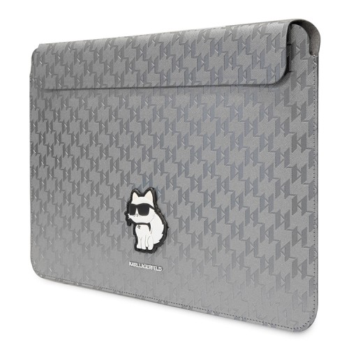 Karl Lagerfeld для ноутбуков 16" чехол Saffiano Sleeve Monogram NFT Choupette Silver