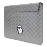 Karl Lagerfeld для ноутбуков 16" чехол Saffiano Sleeve Monogram NFT Choupette Silver