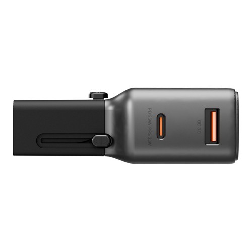 Energea СЗУ TravelGo adapter 35, USB-C + USB-A, PD35W/PPS33W Gunmetal
