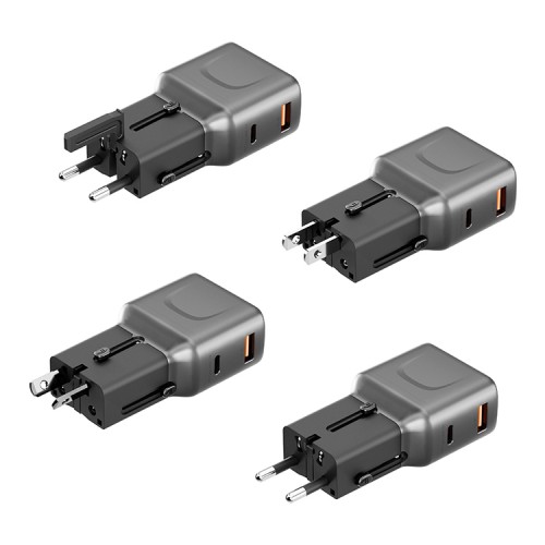 Energea СЗУ TravelGo adapter 35, USB-C + USB-A, PD35W/PPS33W Gunmetal