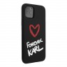 Чехол Karl Lagerfeld Liquid silicone Forever Karl Hard для iPhone 11 Pro, черный
