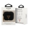 Чехол Guess Silicone case Triangle logo с кольцом для Airpods Pro, черный