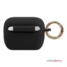 Чехол Guess Silicone case Triangle logo с кольцом для Airpods Pro, черный
