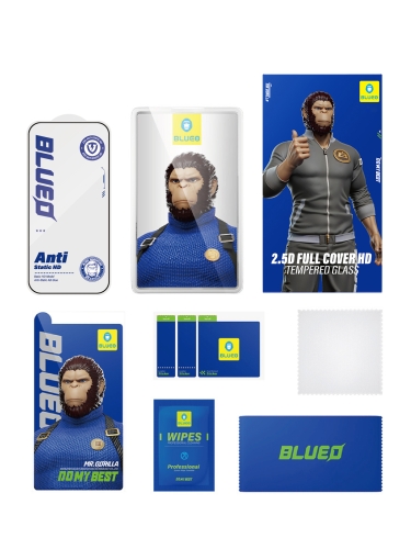 BlueO стекло для iPhone Air, Narrow border Anti-Static Black (эконом пак)