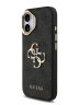 Guess для iPhone 17 чехол PU 4G Big metal logo Gold camera Hard Black