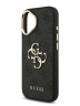 Guess для iPhone 17 чехол PU 4G Big metal logo Gold camera Hard Black