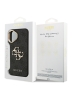 Guess для iPhone 17 чехол PU 4G Big metal logo Gold camera Hard Black