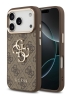 Guess для iPhone 17 Pro Max чехол PU 4G Big metal logo Gold camera Hard Brown