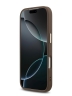 Guess для iPhone 17 Pro Max чехол PU 4G Big metal logo Gold camera Hard Brown