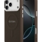 Guess для iPhone 17 Pro чехол PU Grained leather Classic metal logo & Camera Hard Brown (MagSafe)