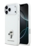 Karl Lagerfeld для iPhone 17 Pro Max чехол Liquid silicone NFT Karl & Choupette Metal pin & Camera Hard White