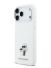 Karl Lagerfeld для iPhone 17 Pro Max чехол Liquid silicone NFT Karl & Choupette Metal pin & Camera Hard White