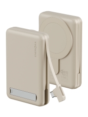 Energea аккумулятор MagPac PRO Plus, 10000W Magsafe QI2 15W USB-C 20W with cable and Stand Sand