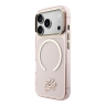 Karl Lagerfeld для iPhone 17 Pro чехол IML Initials Metal logo & Camera прозрачный/розовый (MagSafe)